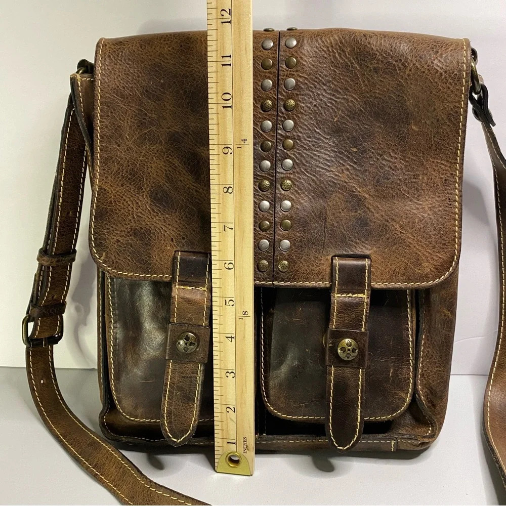 Patricia Nash Armeno Crossbody dark Leather Bag - Picture 14 of 15